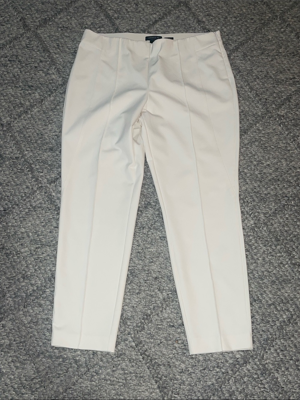 Lafayette 148 New York Cream Gramercy Pants - Picture 5 of 6